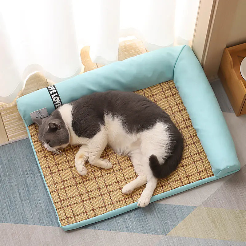 Cooling Mats for Pets - Bamboo Fiber Dog & Cat Bed