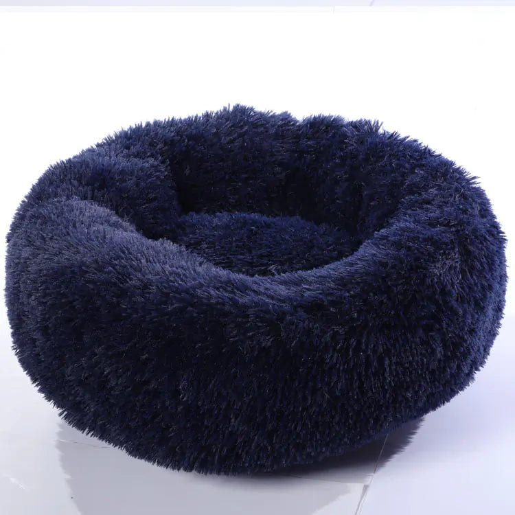 Round Plush Dog Beds for Small Dogs and Puppies
