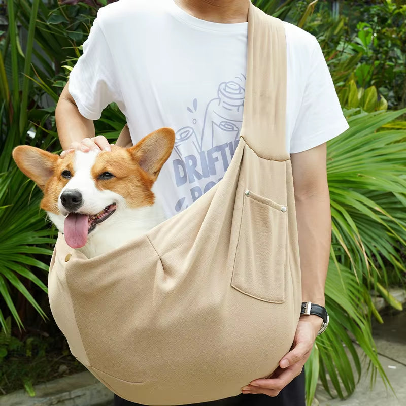 Portable Pet Shoulder Bag Phone Pocket Outdoor Shoulder Bags Carrier Cat Puppy Sling Carrier Bag Pet Carrying Supplies