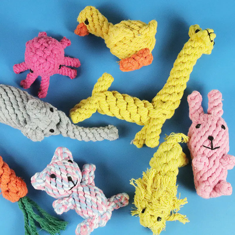 Durable Chew Dog Toys - Cartoon Plush Pet Toys