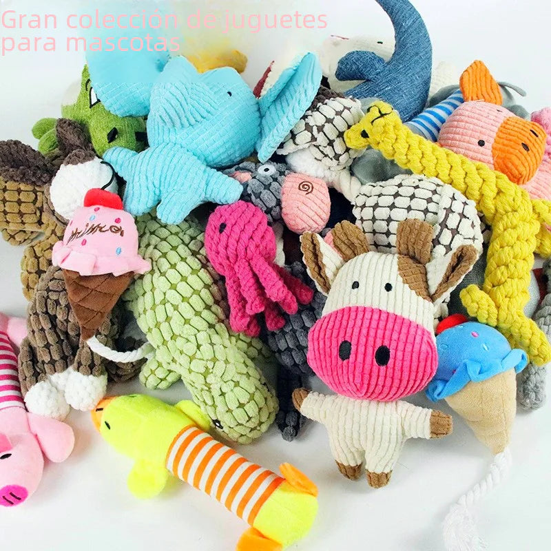 Durable Chew Dog Toys - Cartoon Plush Pet Toys